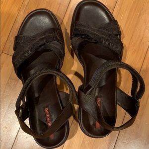 Prada platforms brown